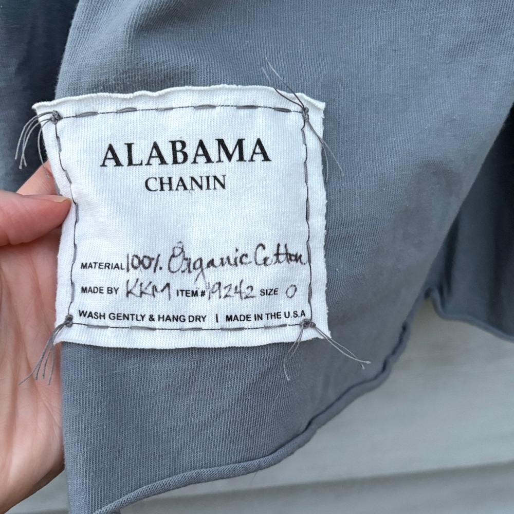 Alabama Chanin Gray Organic Cotton scarf